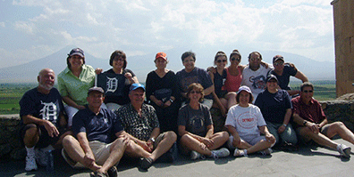 Group photo w/ Mt. Ararat