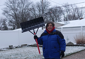 Ready to shovel snow