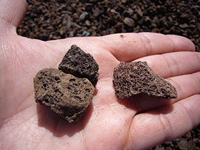 close up of tufa stones